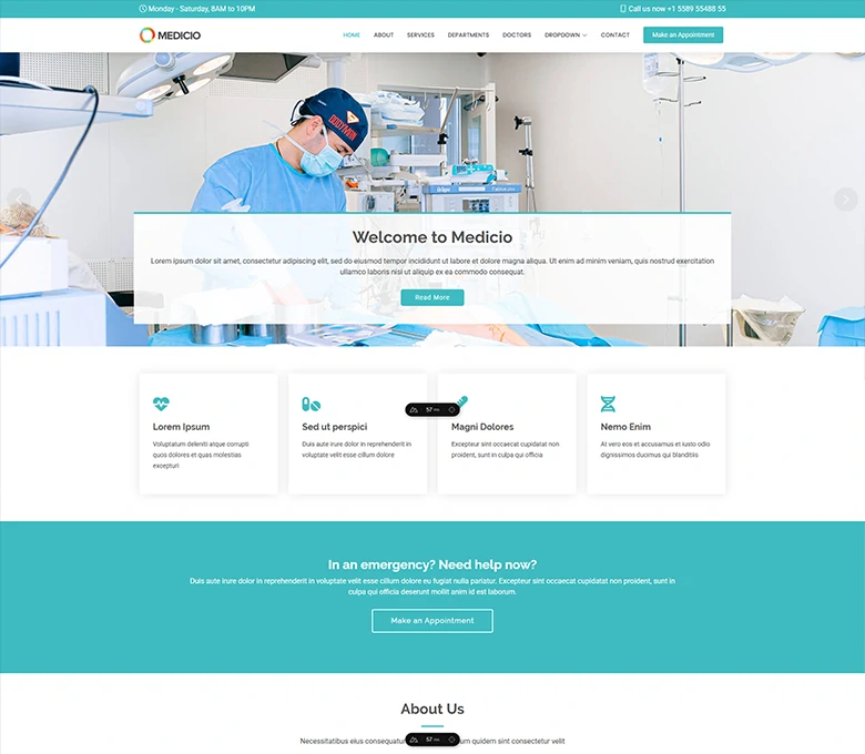 Medicio - Clinic Landing Page